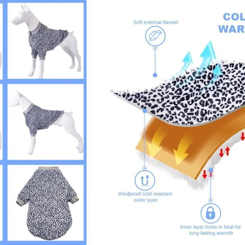 LovinPet  Dog Jacket Warm Upgraded Flannel Fabric SMALL PLUS - BRAND NEW